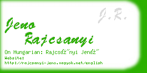 jeno rajcsanyi business card